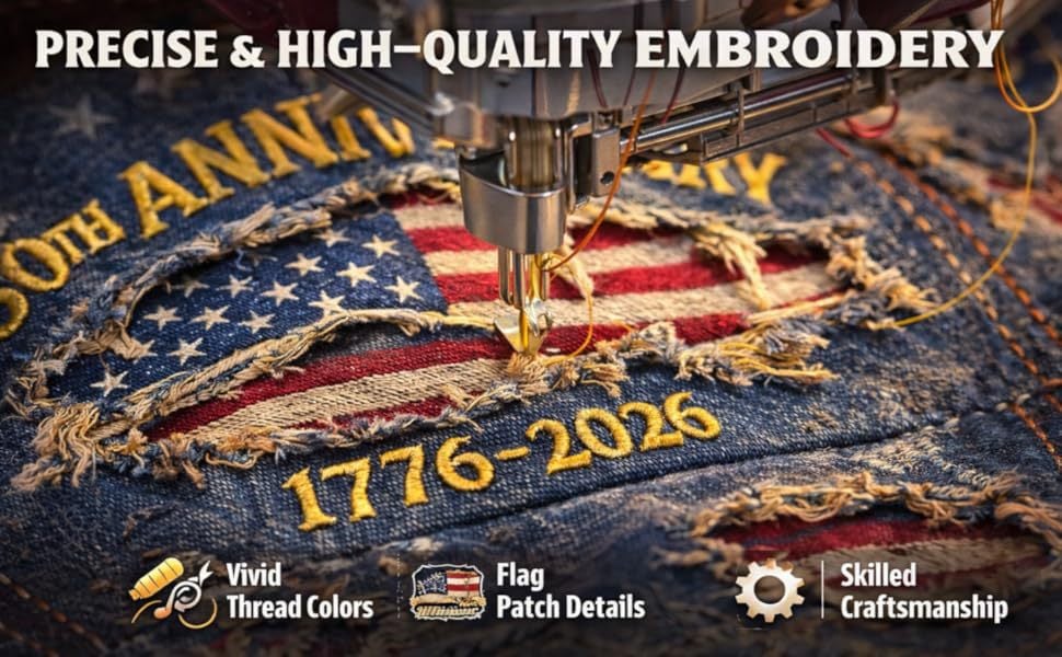 250th anniversary patriotic cap detail display