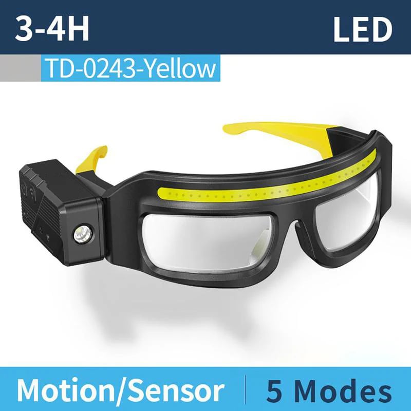 LED USB Headlight Glasses – Gesture Control