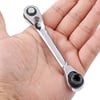 1/4 Inch Mini Double Headed Ratchet Wrench Silver
