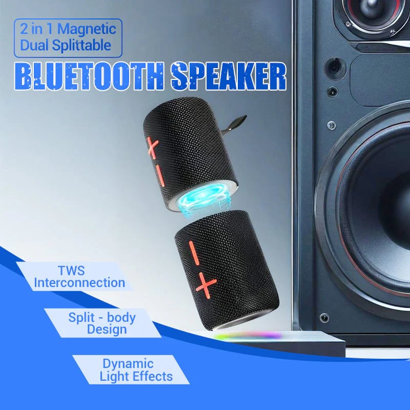 Magic Splittable 2 in 1 Magnetic Dual Splittable Bluetooth Speaker - Outsidepart