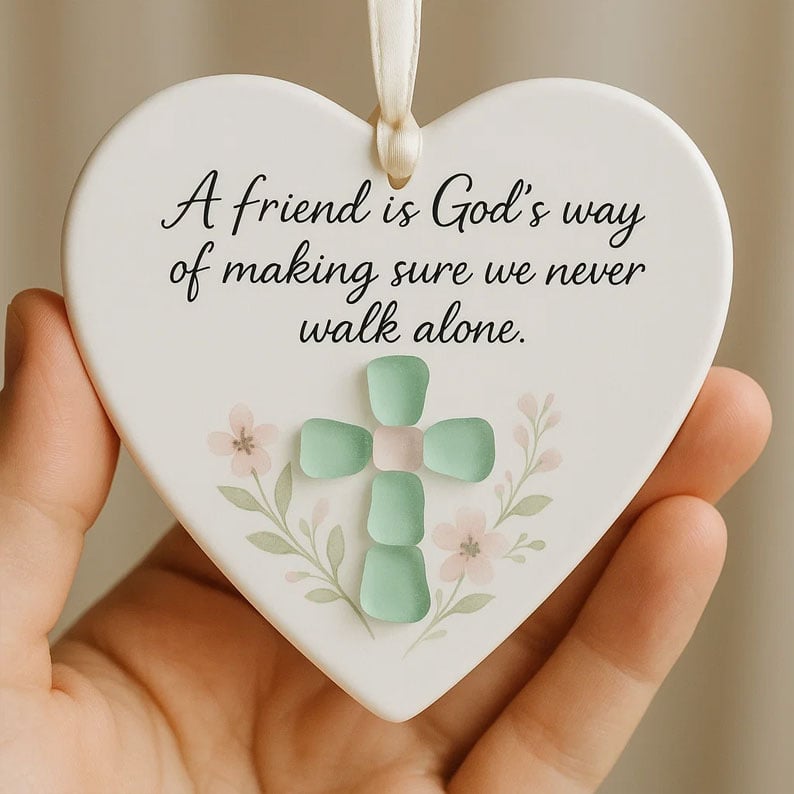 Heart-Shaped Friendship Decor Shaped by Nature & Crafted by Hand - Friendship Cross / Buy 1