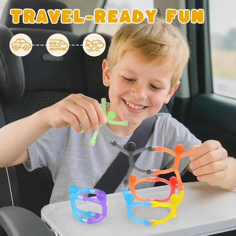 Compact magnetic figure set for travel and portable play