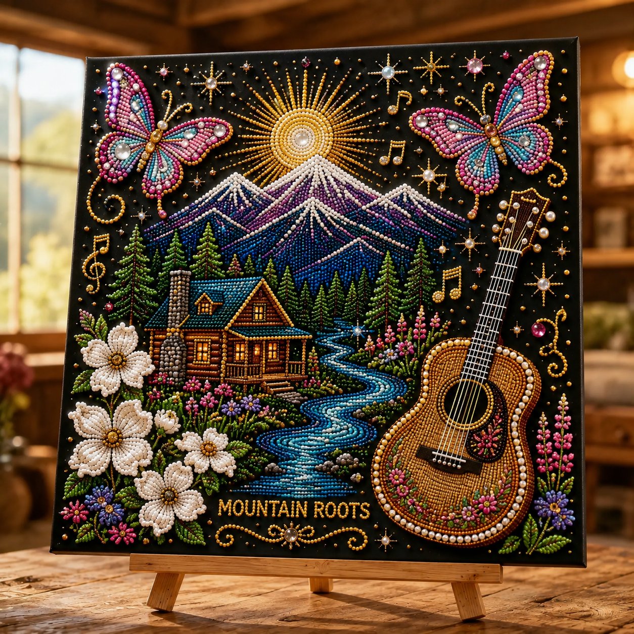 Mountain Roots bead art design