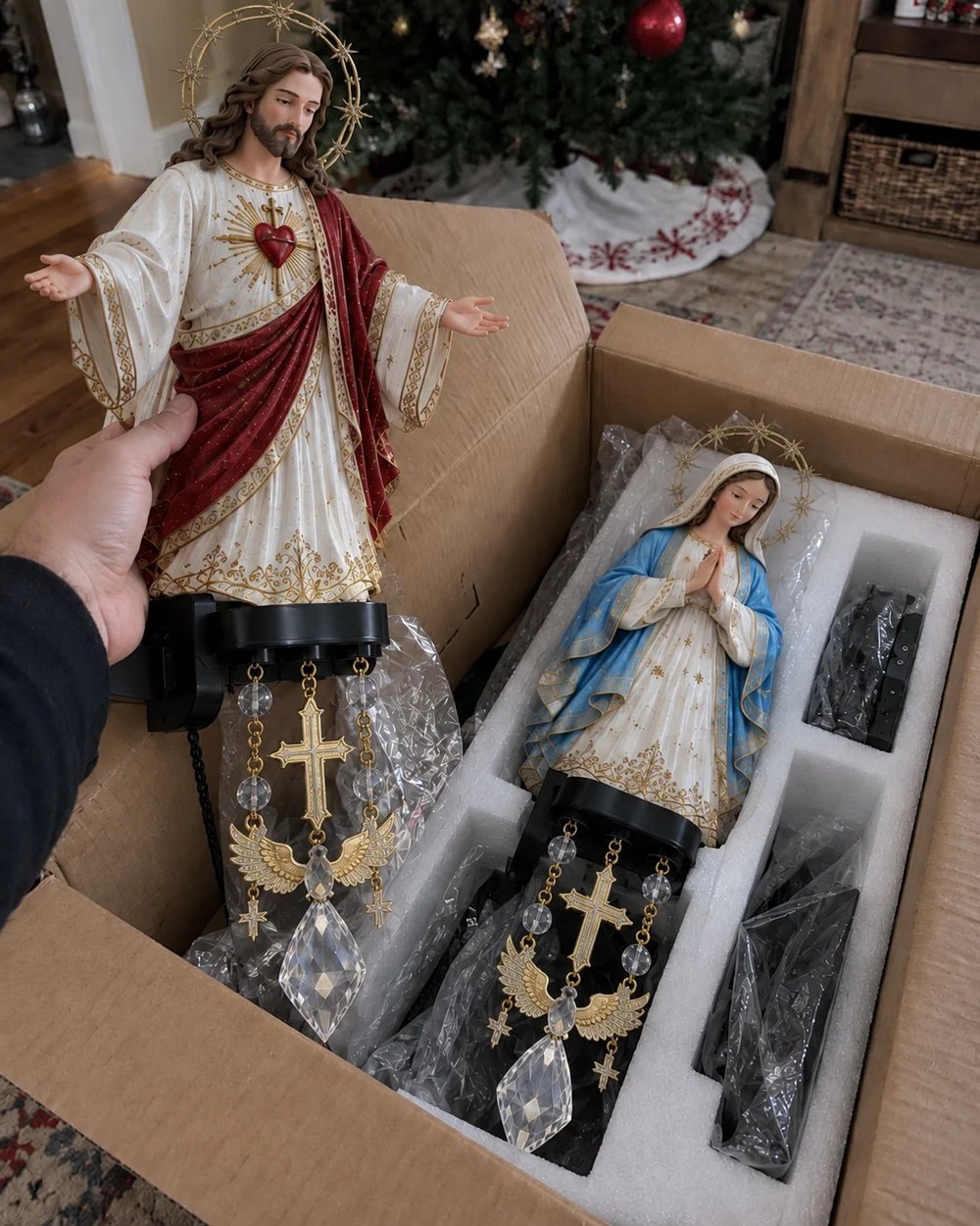 Customer photo of Jesus Christmas railing decoration