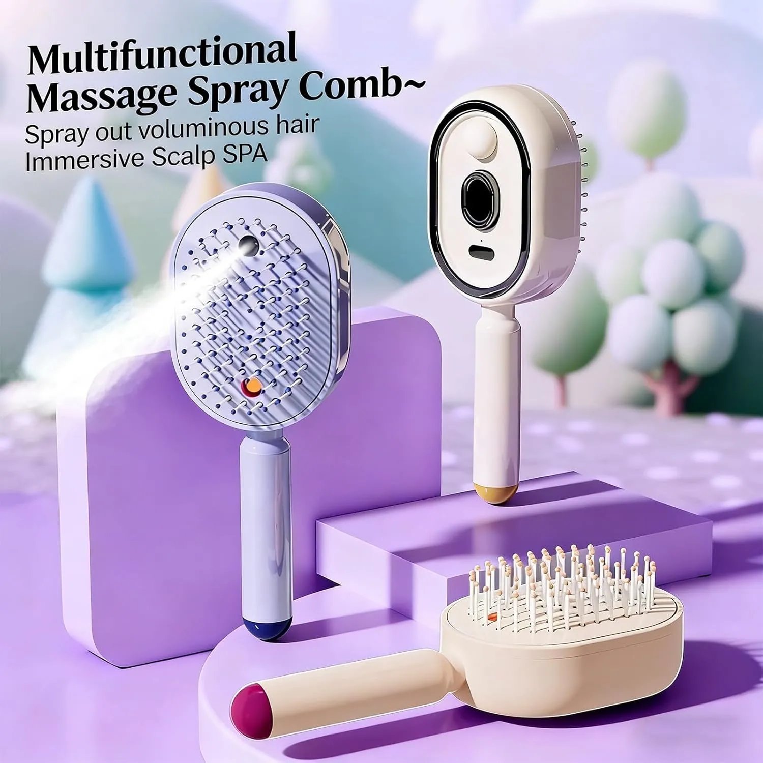 Electric spray massage comb gift color options