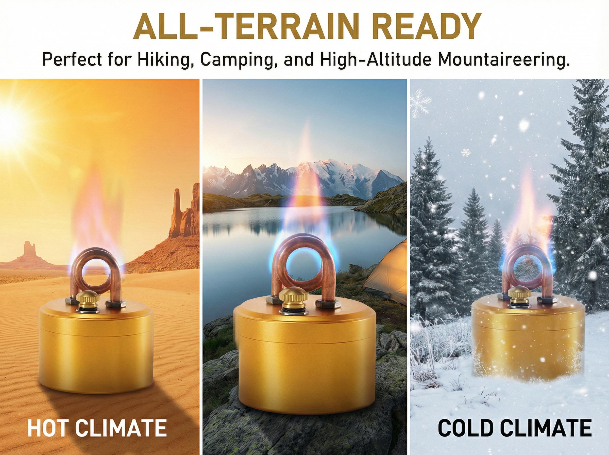 Self-pressurized alcohol stove flame system