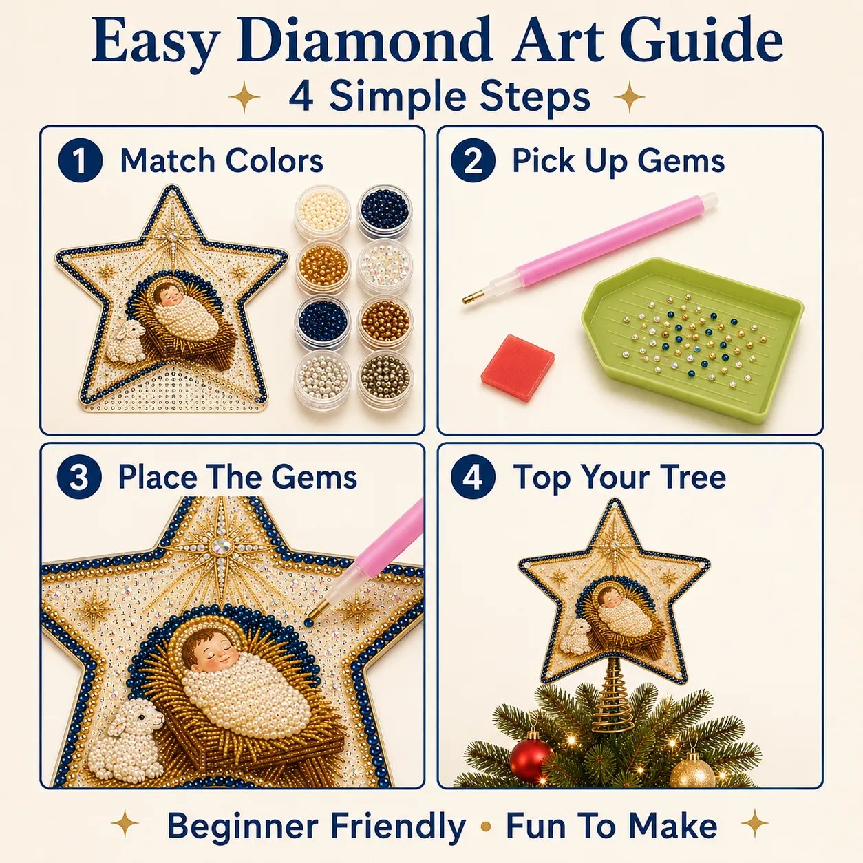 Complete DIY pearl diamond art kit