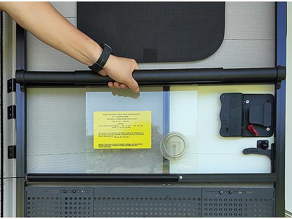 Safoner All-Aluminum RV Screen Door Handle Bar Preassembled Adjustable Crossbar for Flimsy Doors RV Camper Accessories Easy Setup Telescopic Design