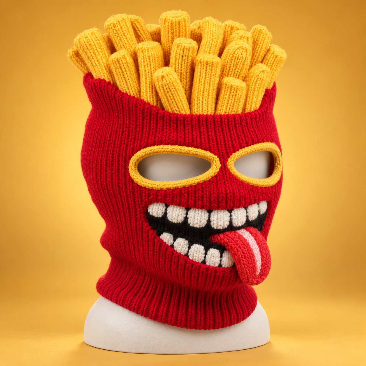 French Fries food face cover