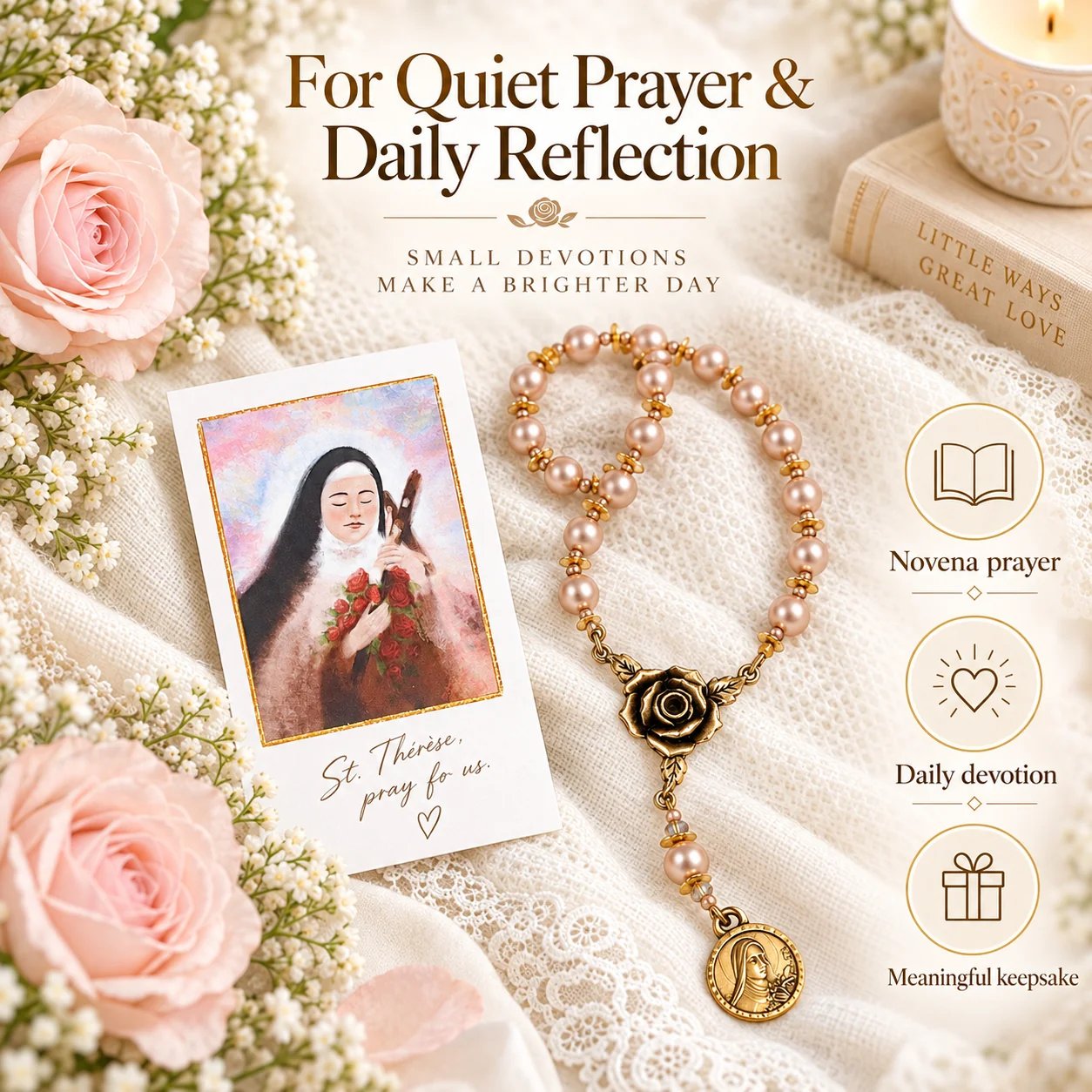 St Therese Novena Chaplet prayer and devotion
