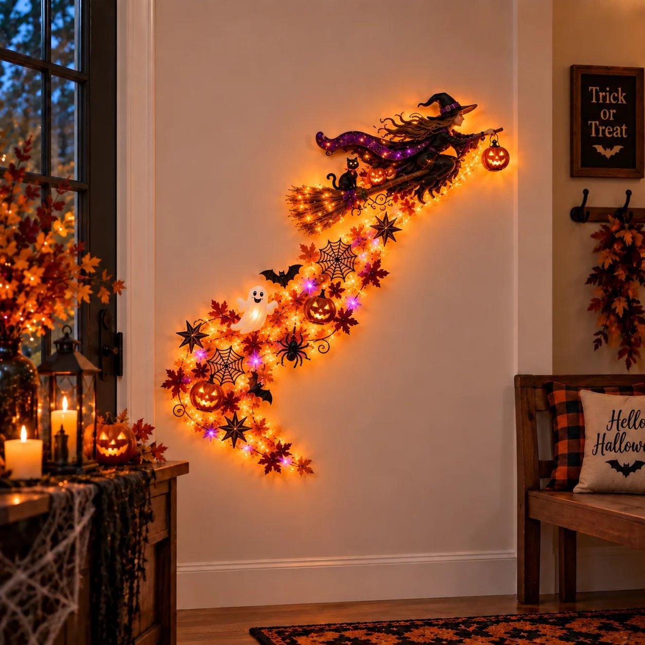 🧙♀️ Witch Halloween Magic Trail wall decoration