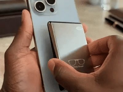 Silver folding readers with a multifunction phone stand case