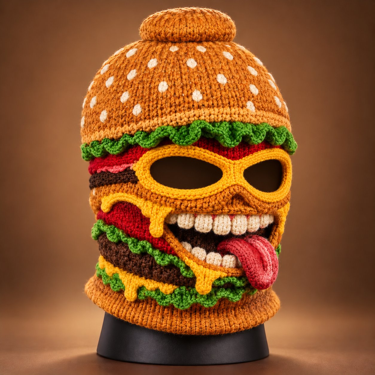 Classic Burger food face cover