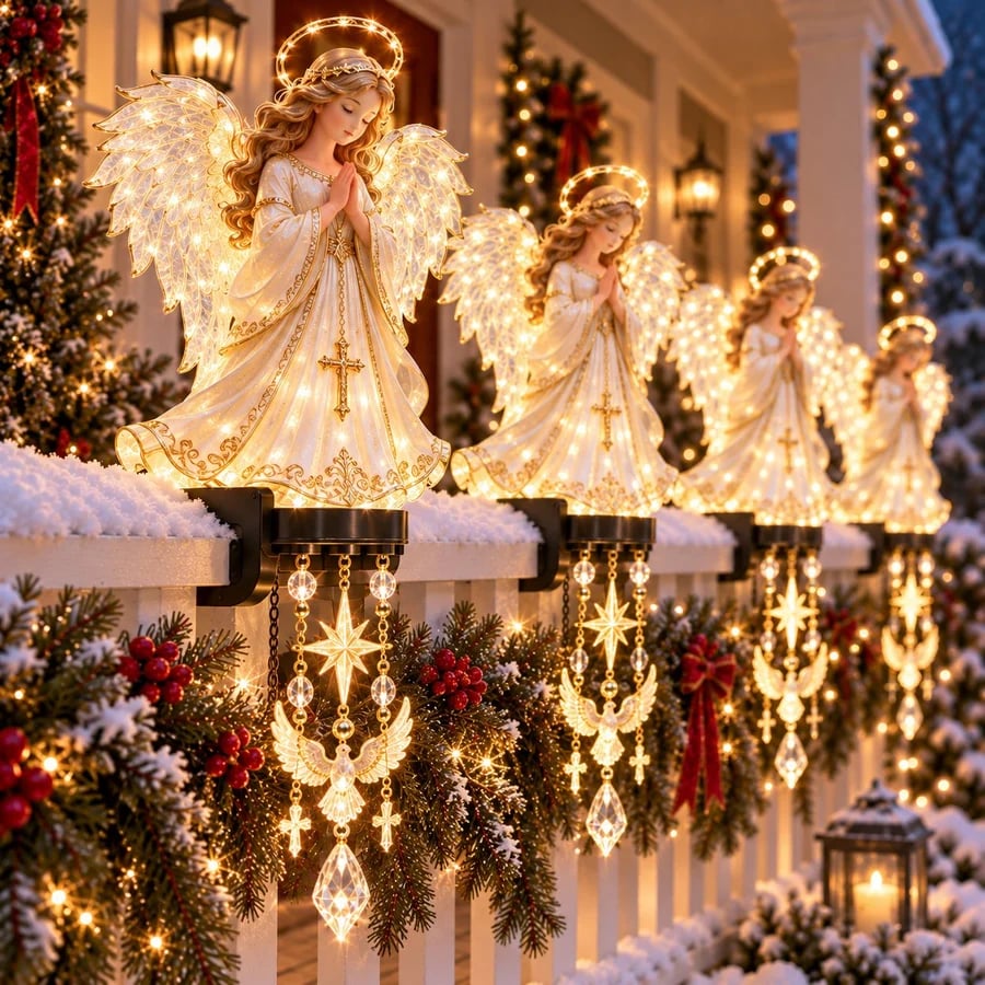 Angel Sacred Christmas Railing Light