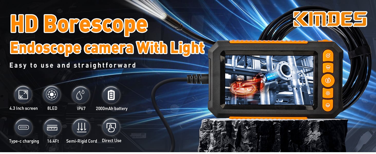 endoscope camera with light borescope camera with light sewer camera inspection camera