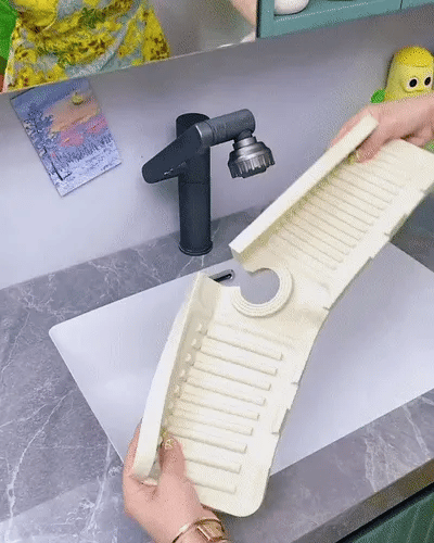 Faucet splash guard draining mat Faucet splash guard draining mat