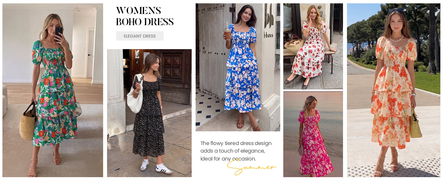womens dresses long flowy dress tiered maxi dress tiered ruffle dress modest dresses for women