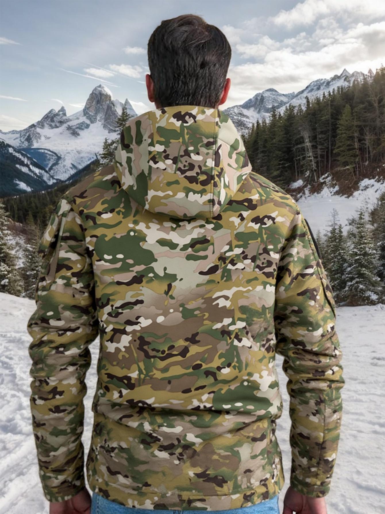 Warm fleece lining inside outdoor jacket