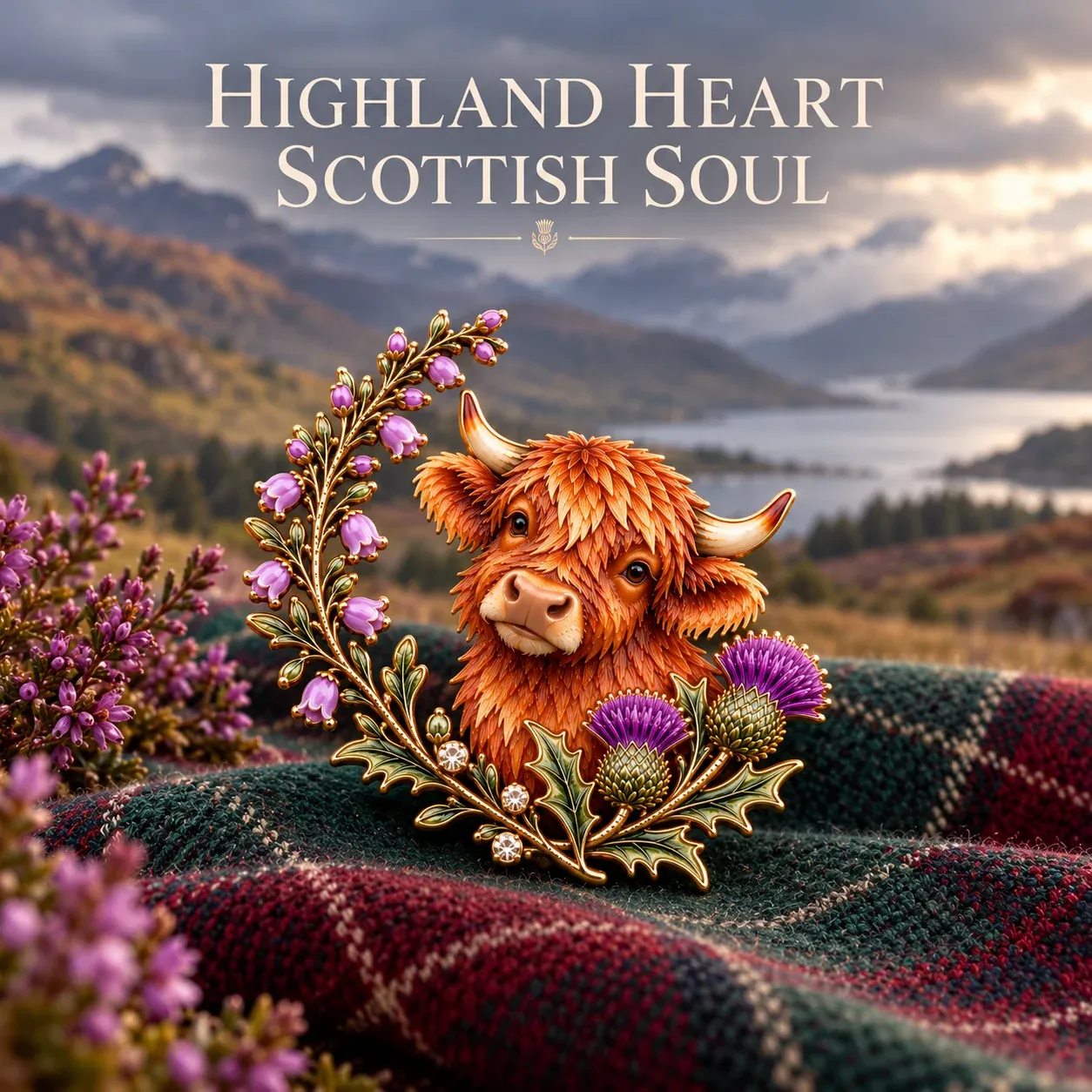 Highland Heart Scottish heritage brooch