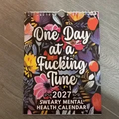 calendario de pared divertido de salud mental 2027