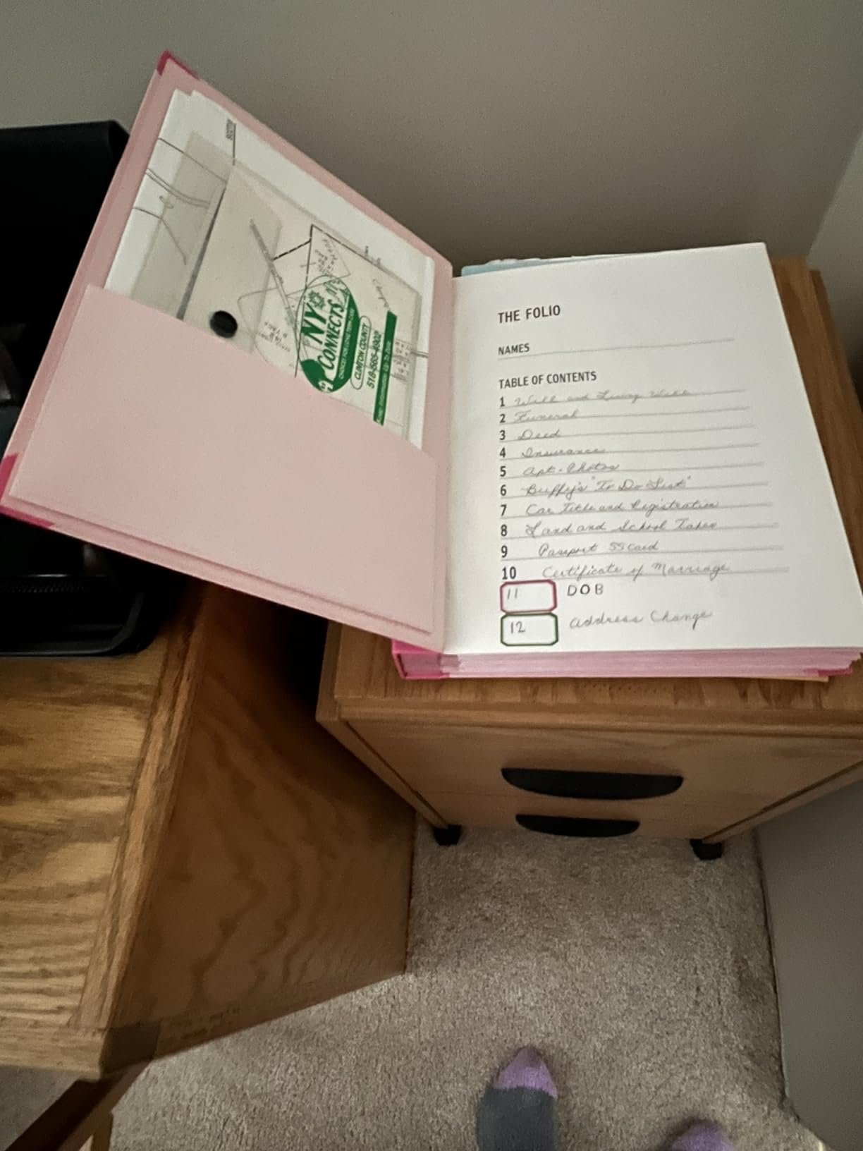 “Organization” Make it easy for the person left behind to take care of your affairs. “Organization” Make it easy for the person left behind to take care of your affairs.