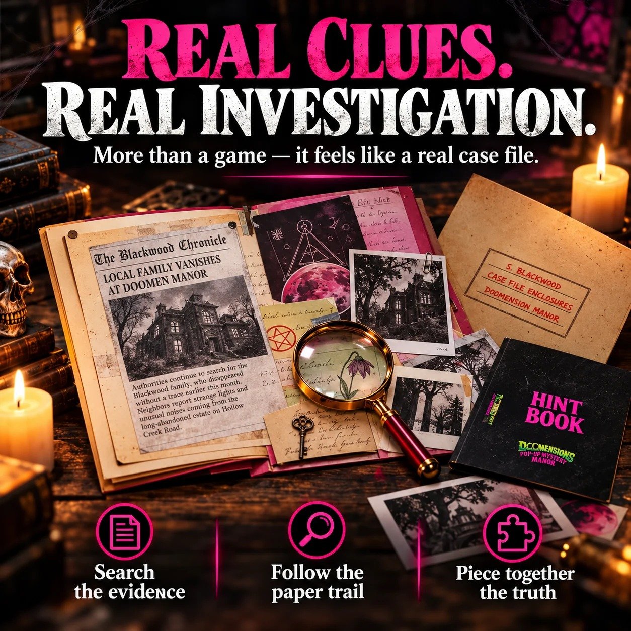 Evidence and mystery clues