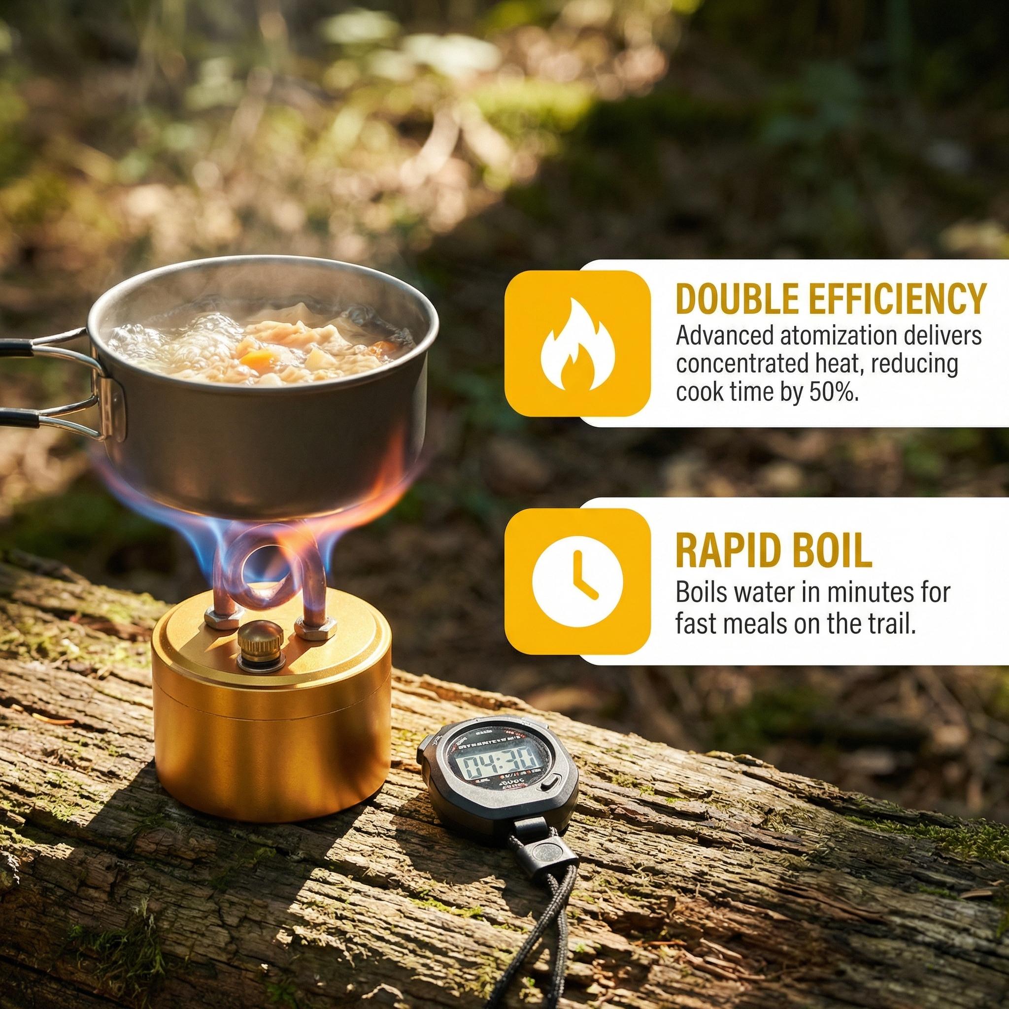 Compact alcohol stove for backpacking and camping