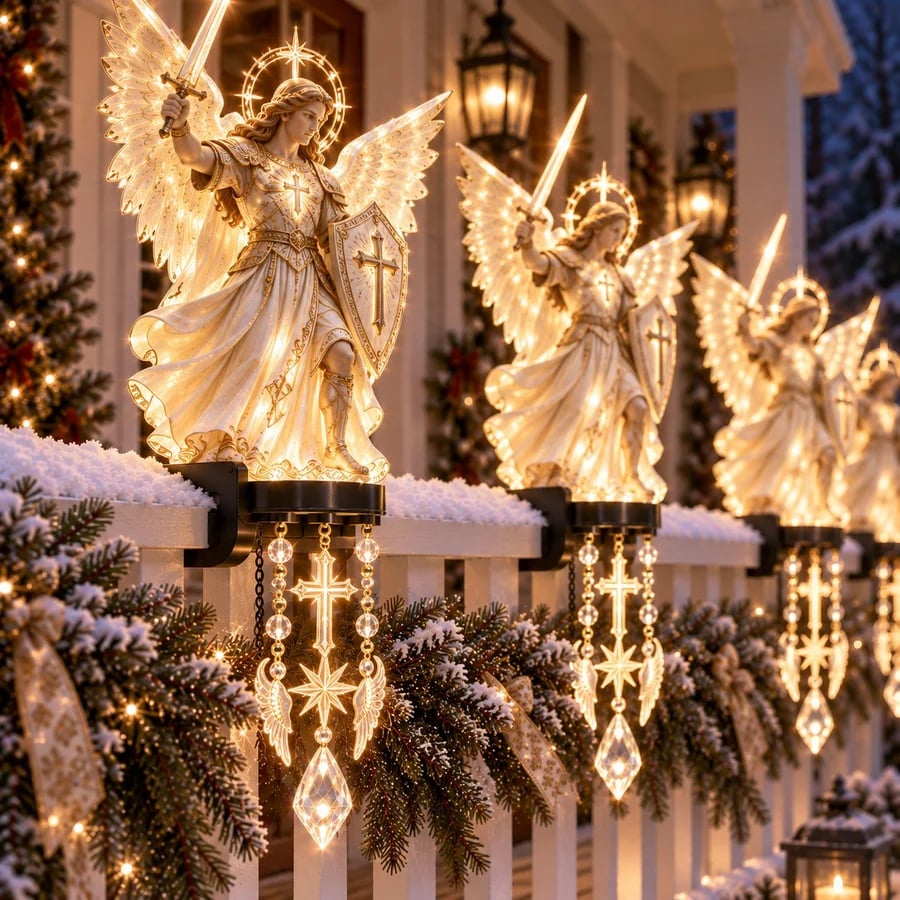Saint Michael Sacred Christmas Railing Light
