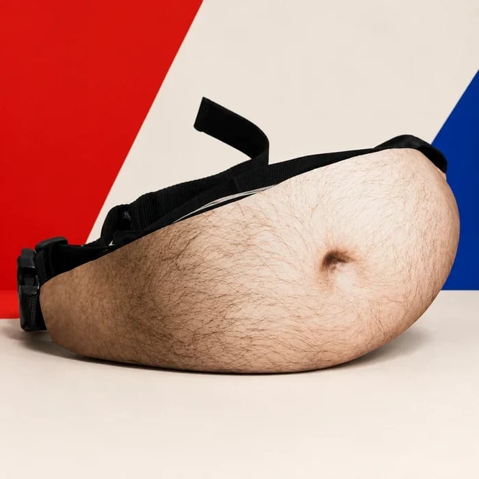 Realistic light belly fanny pack