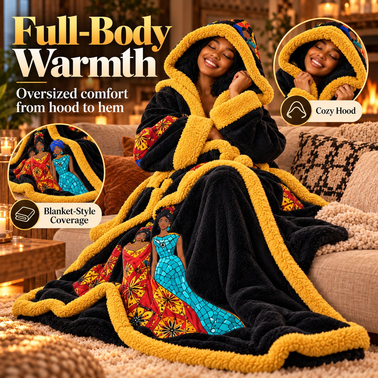 Heated blanket robe product details