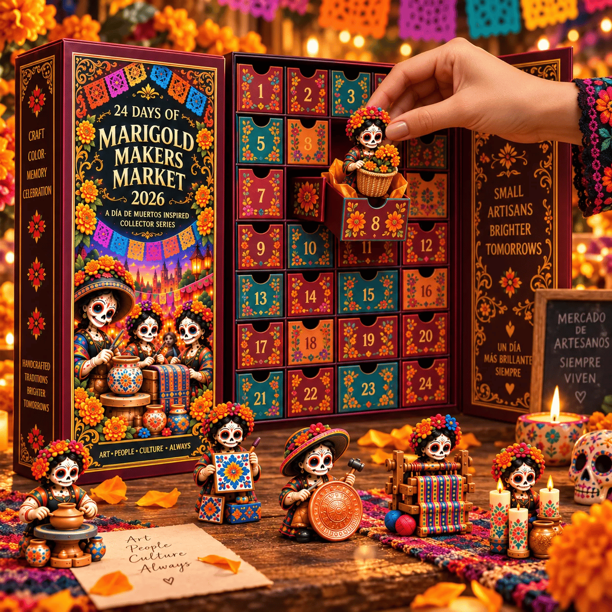 Día de Muertos miniature figurine collection