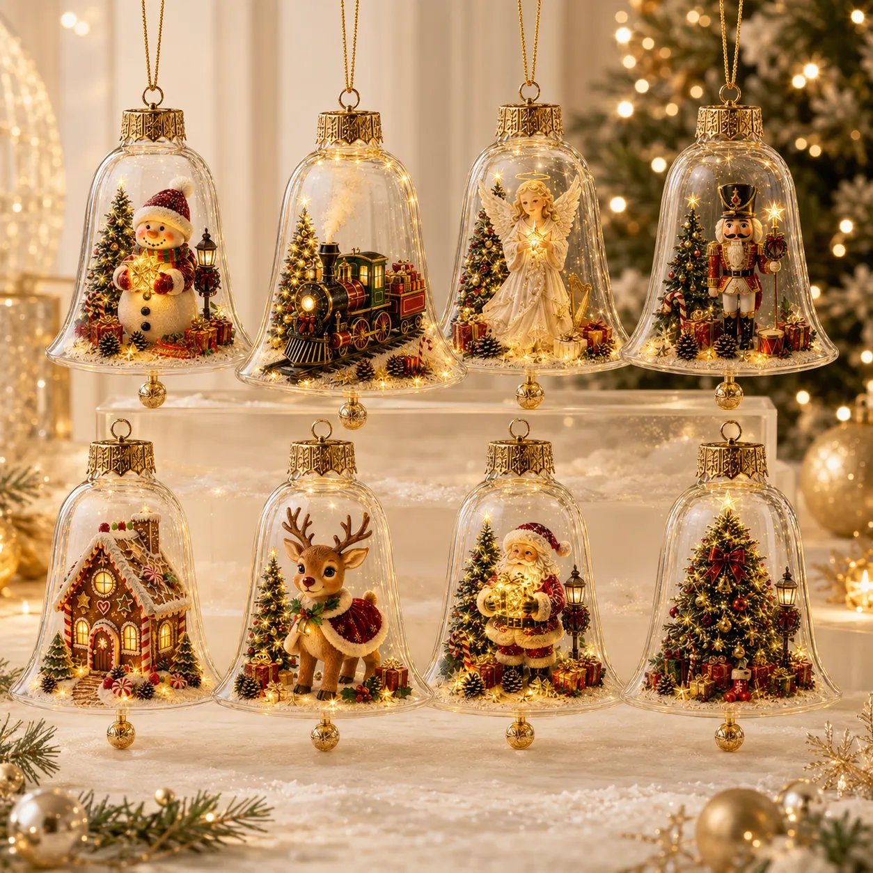 ✨🎄 Glowing Christmas Story Ornament – Lighted Mini Holiday Scene
