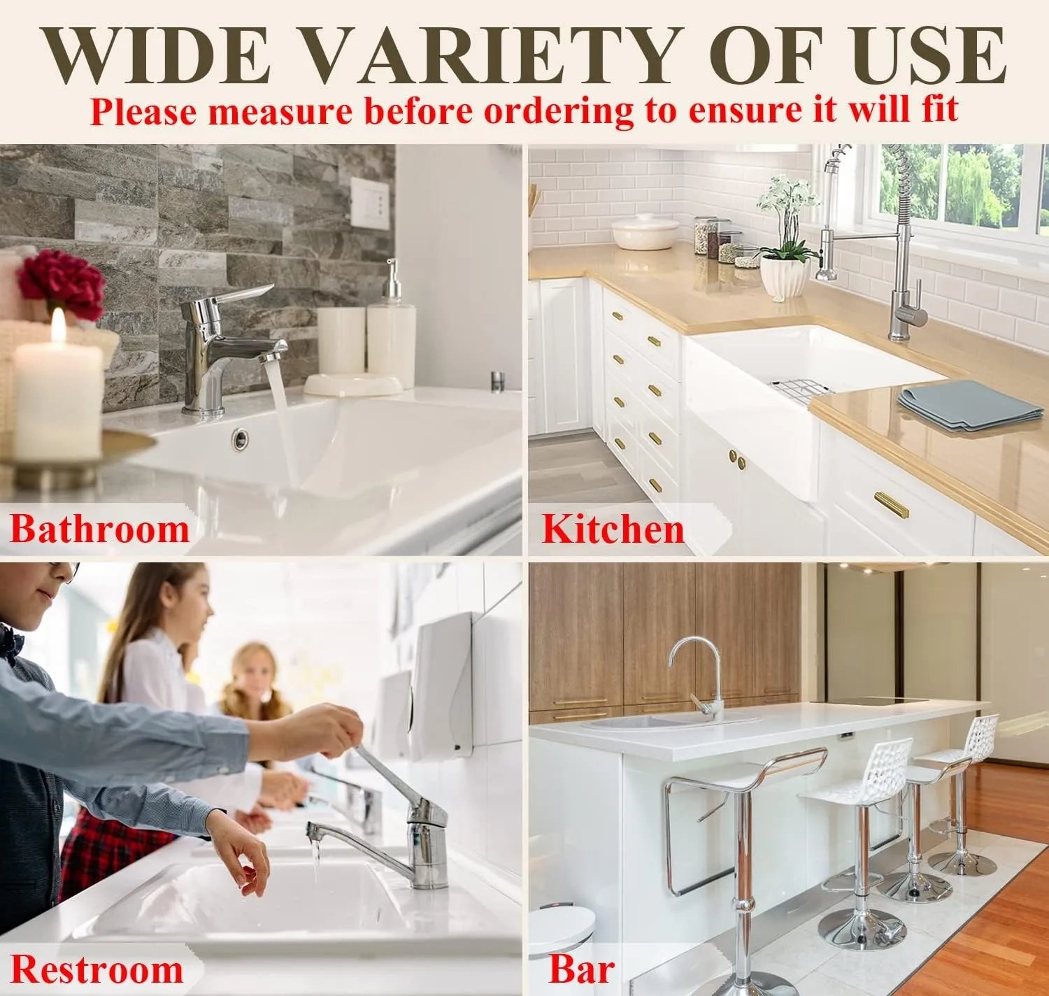 Universal faucet splash guard mat Universal faucet splash guard mat