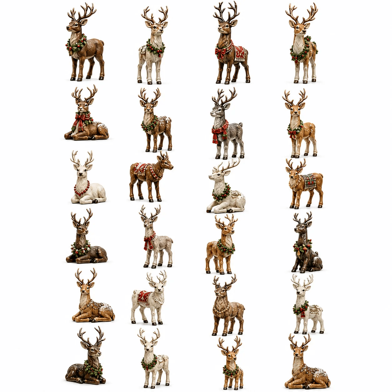 Vintage style reindeer Advent box