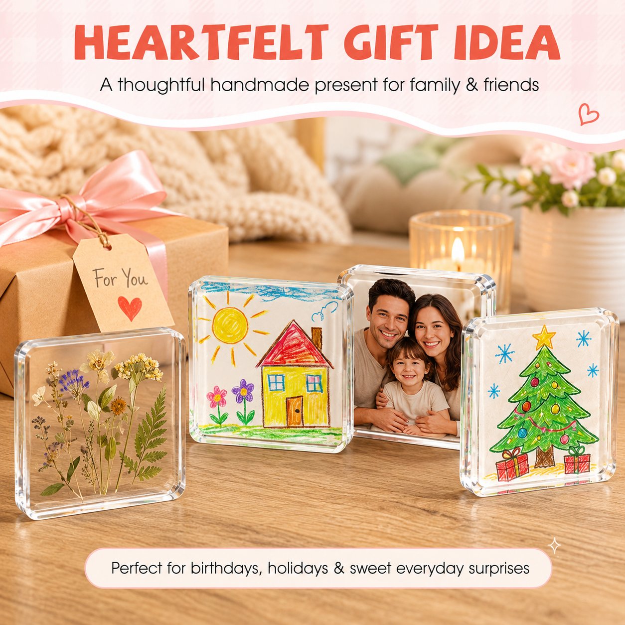 Personalized DIY photo magnet gift ideas