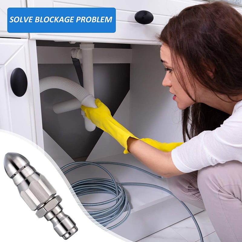 High-pressure drain cleaning result
