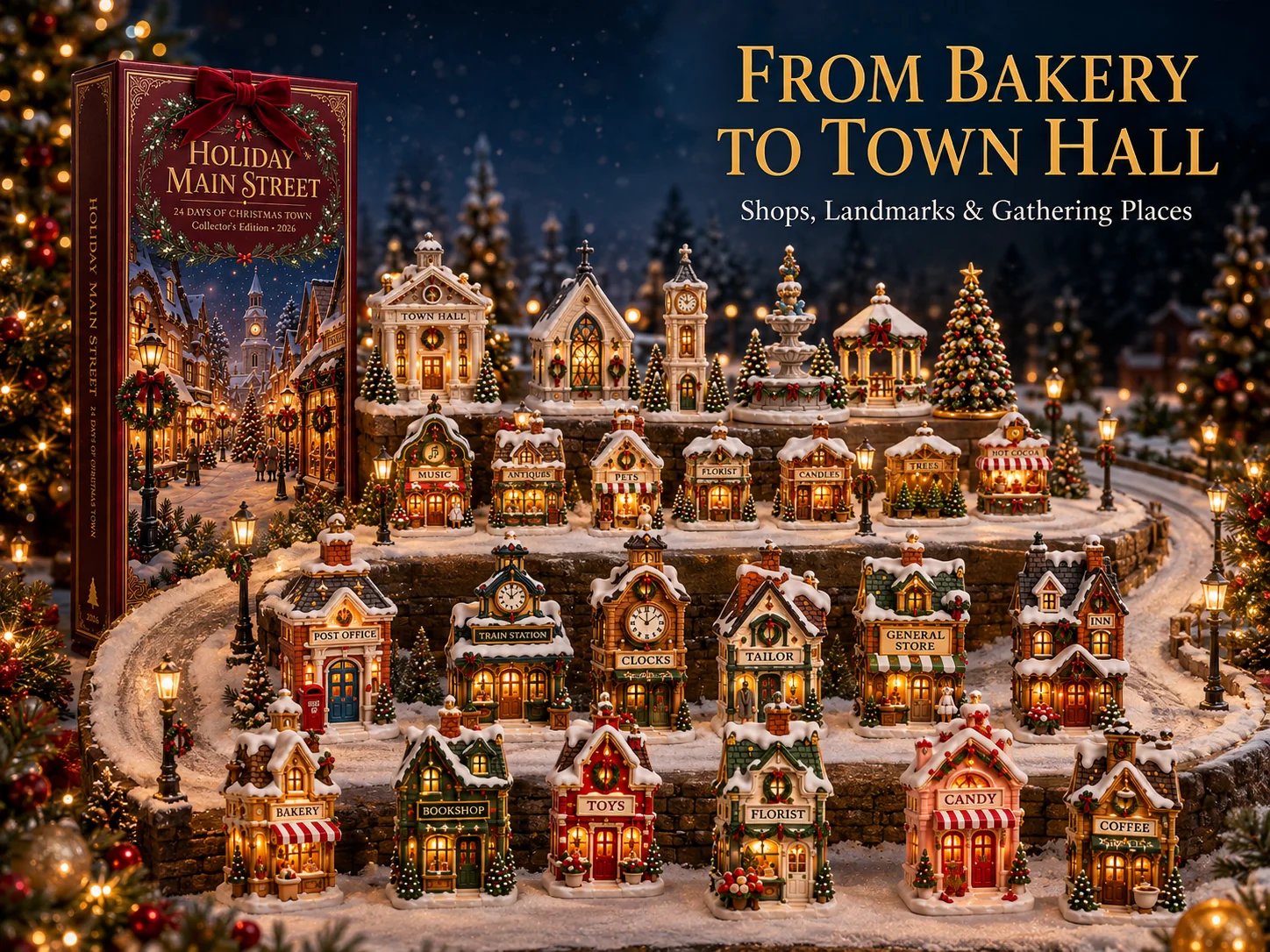 Family Christmas village advent calendar daily ritual