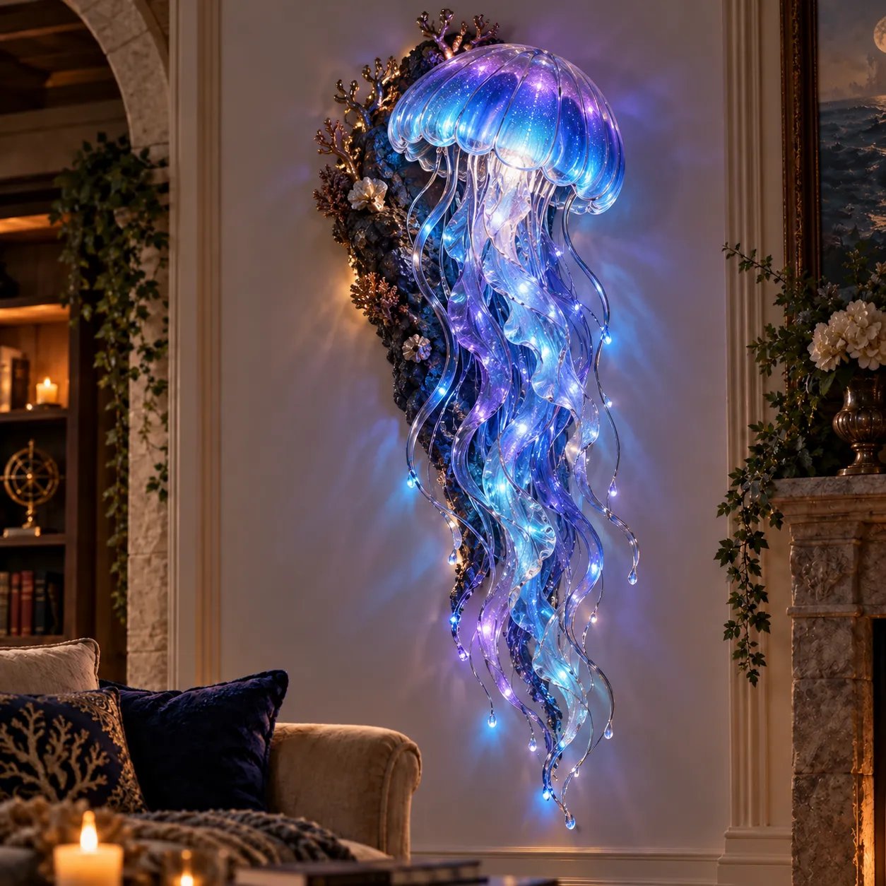 Jellyfish Dream wall decor in room