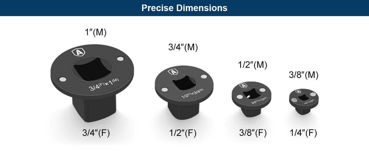 low profile socket adapter set
