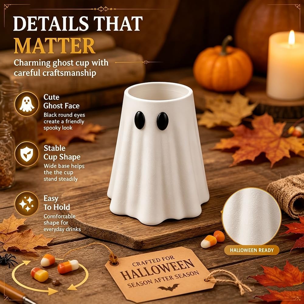 Ghost cup decorative details