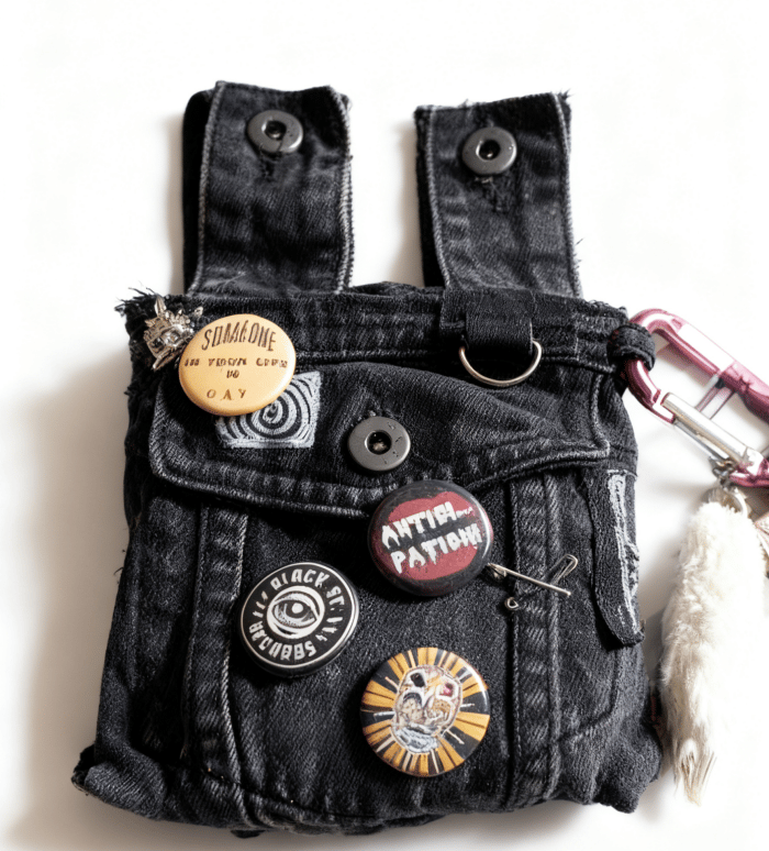 🔥Last Day 49% OFF - 🖤Handcrafted Punk Denim Waist Bag(✨Same as in the video)