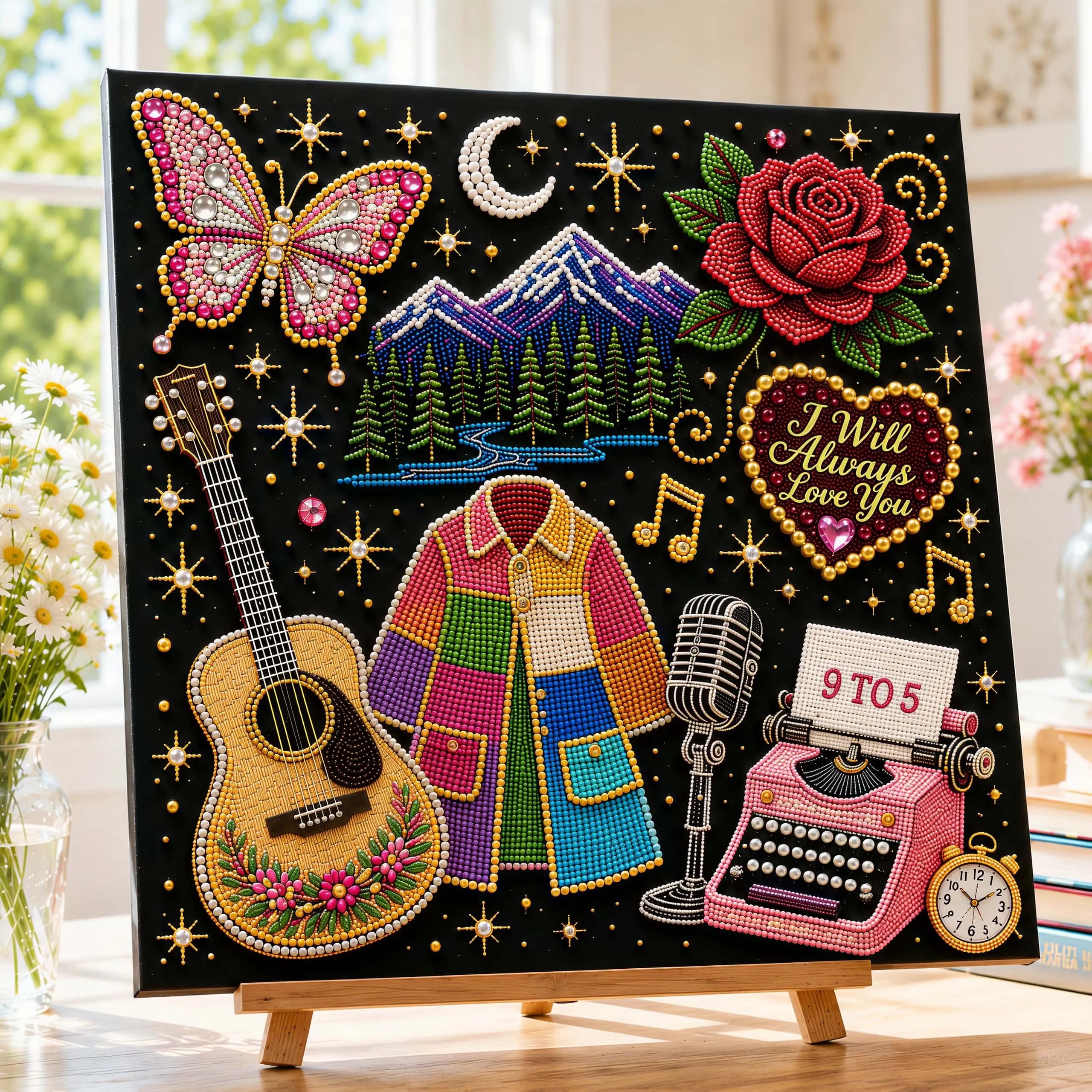 I Will Always Love You country memories bead art design