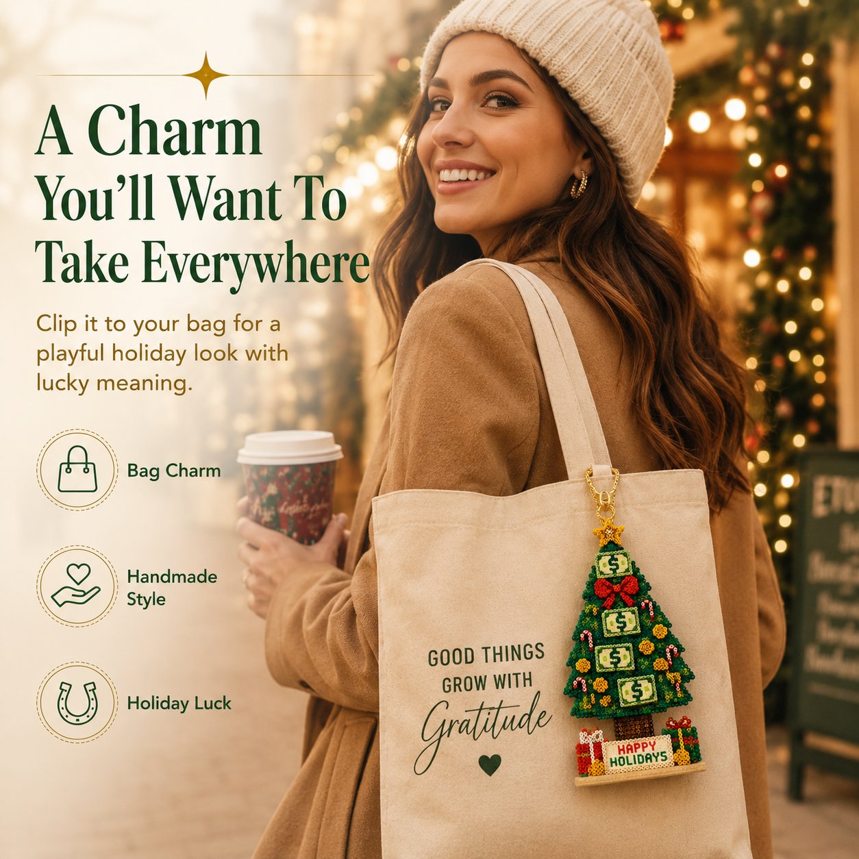 Beginner holiday bead craft