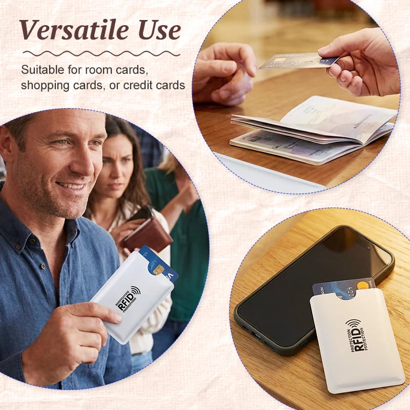 Universal fit RFID blocking sleeves for cards