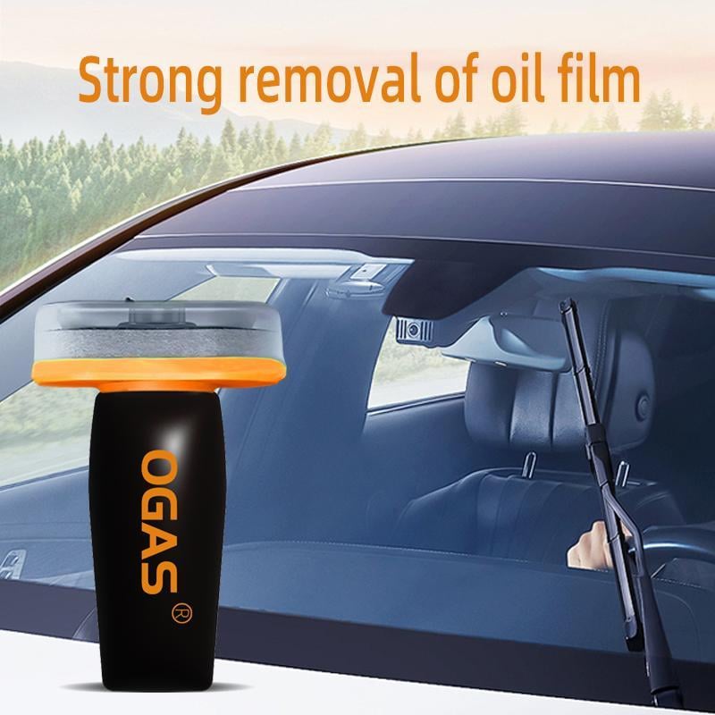 Windshield Oil Film Eraser Wand - All-in-One Pro Kit with Glass Cleaning Emulsion Formula and Sponge - The Ultimate Streak-Free Solution to Prep for Rain Repellents