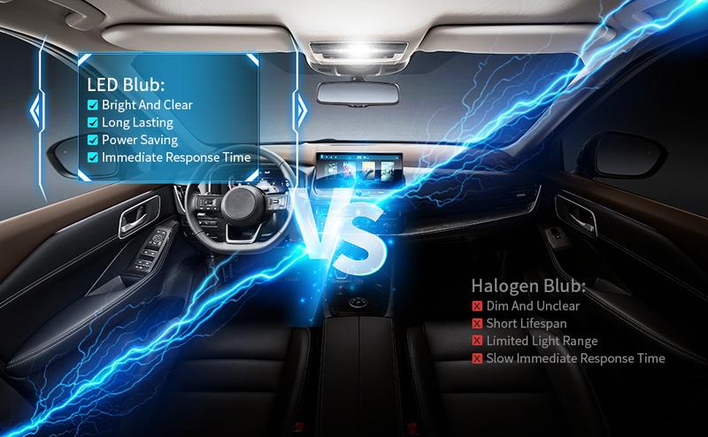 42 Pieces Interior Car Lights, Super Bright White Dome Map Tail Cab Lights Bulb Kit Set , DE3175 T10 31mm 41mm 194 LED Bulb for Your Trucks Width Lamp(White)