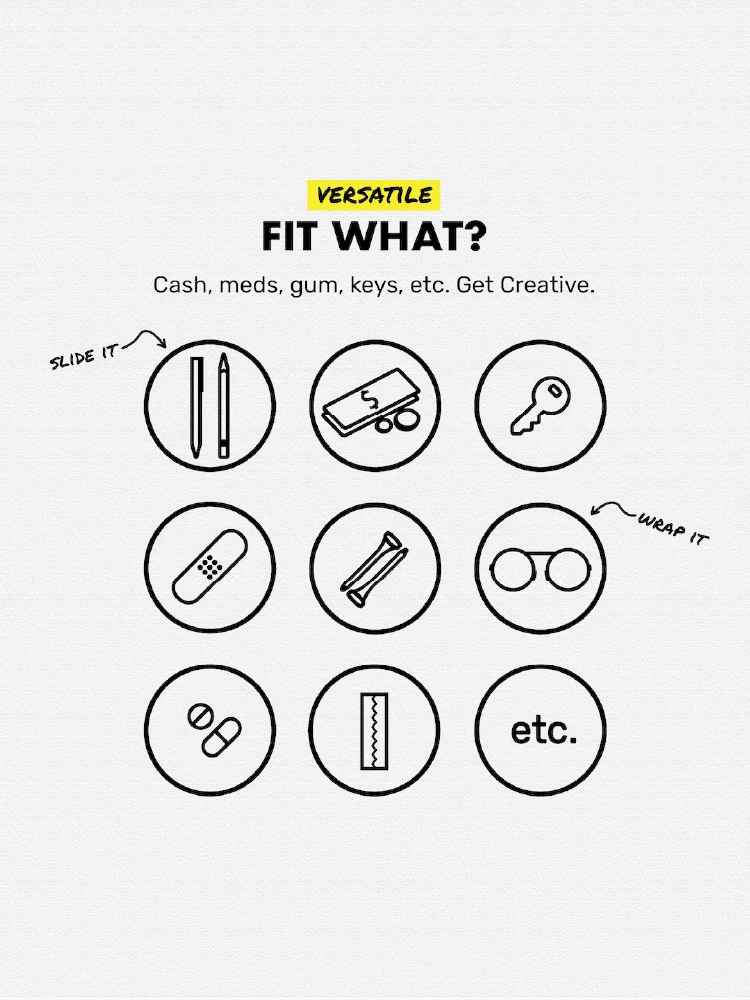 Items that fit inside attachable pocket