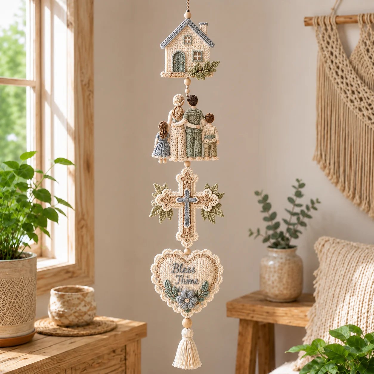 Blessed Faith Hanging Cascade as a meaningful Christian gift