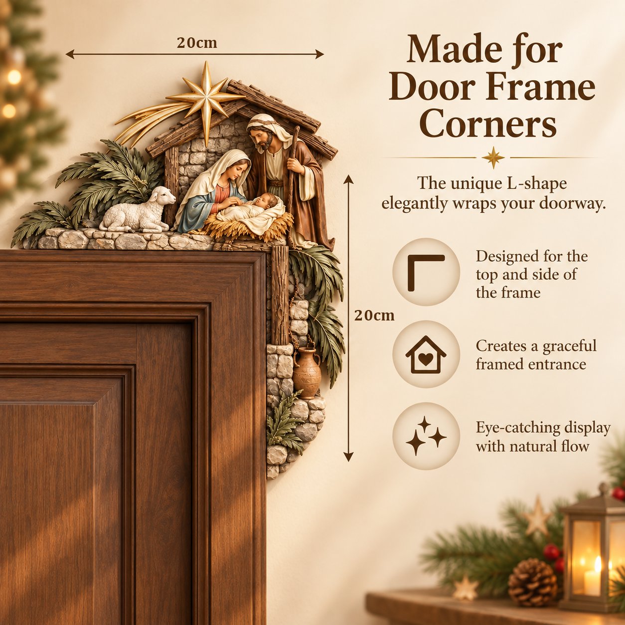 Holy Family Nativity Christmas doorway decor