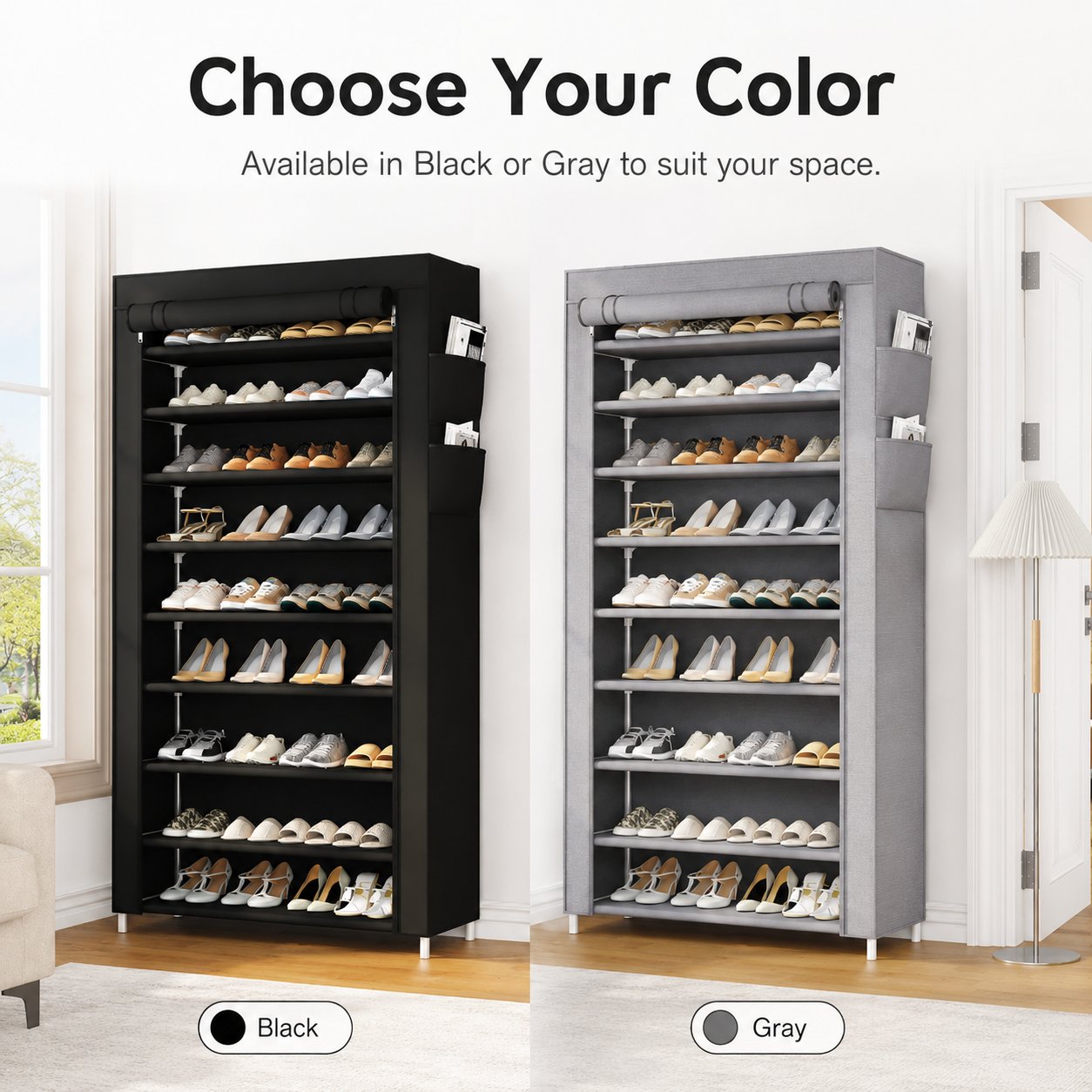 Modern shoe organizer for home